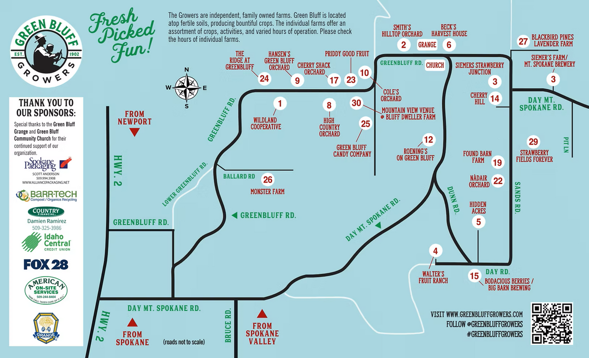 Green Bluff Growers Map
